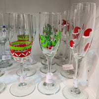 Hand-Painted Holiday Stemware Sets