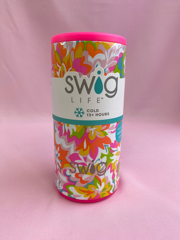 Pink floral swig mug