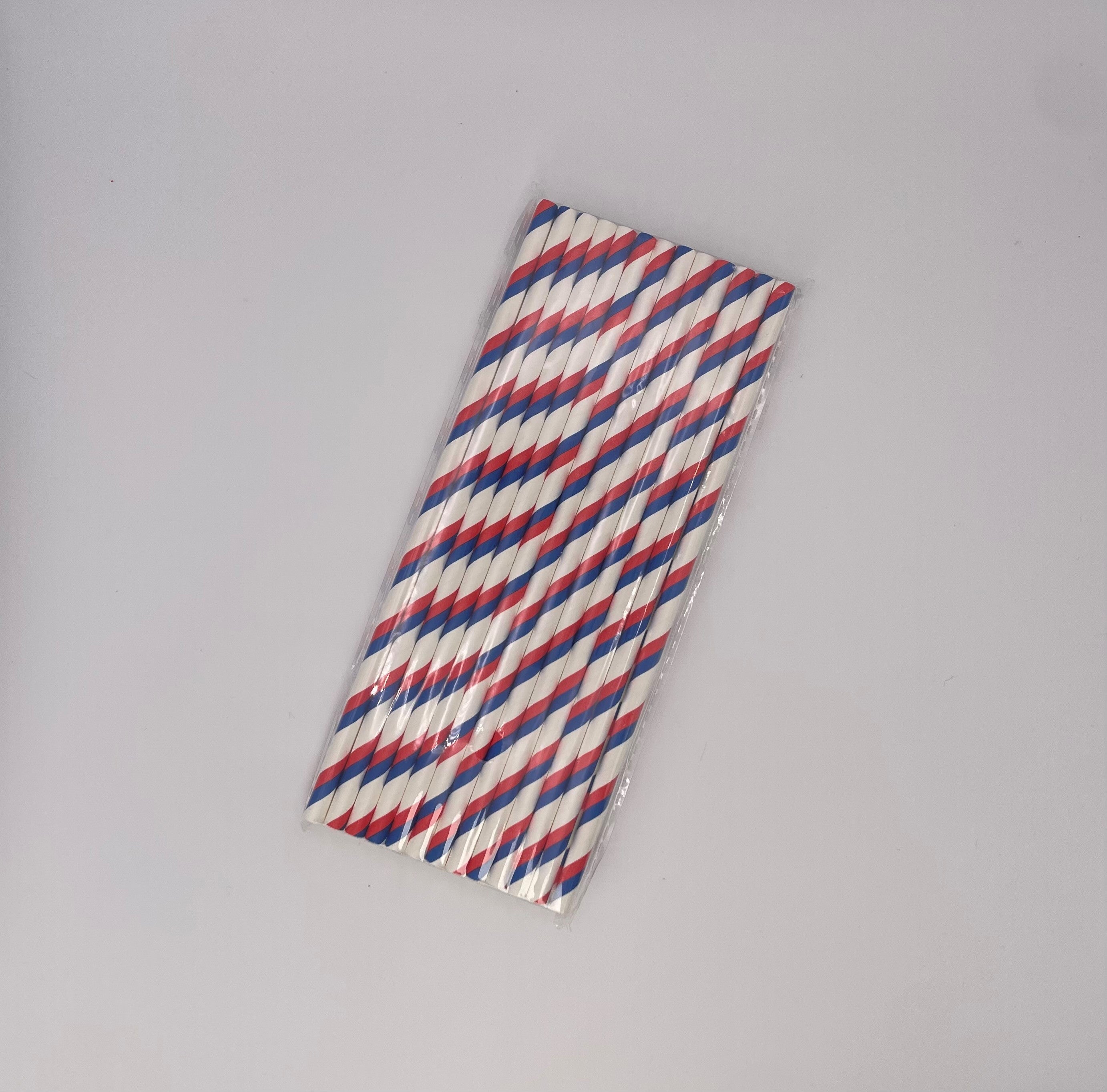 Red, White, & Blue Paper Straws