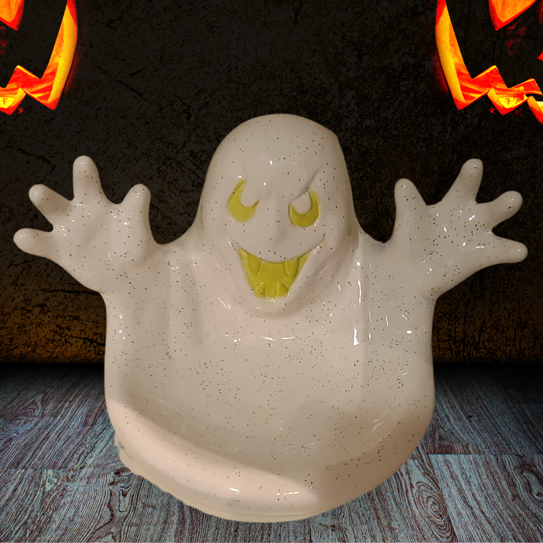 Large Ceramic Ghost Candy Dish