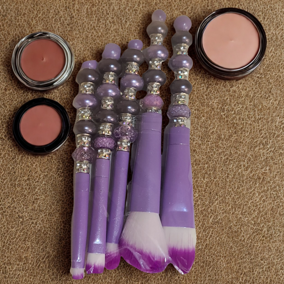 Beaded 5pc Makeup Brush Set