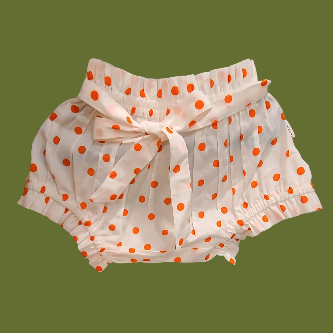 Orange & White Polka Dot Bloomers