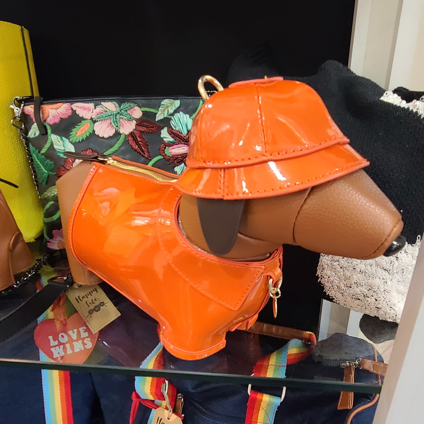 Raincoat Daschund Dog Purse