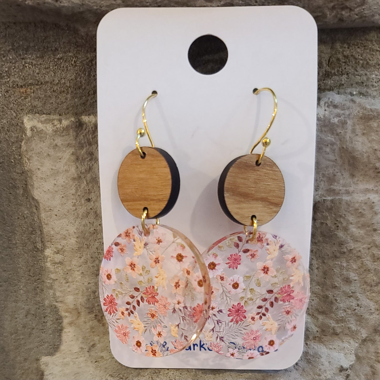 Pink Floral Earrings