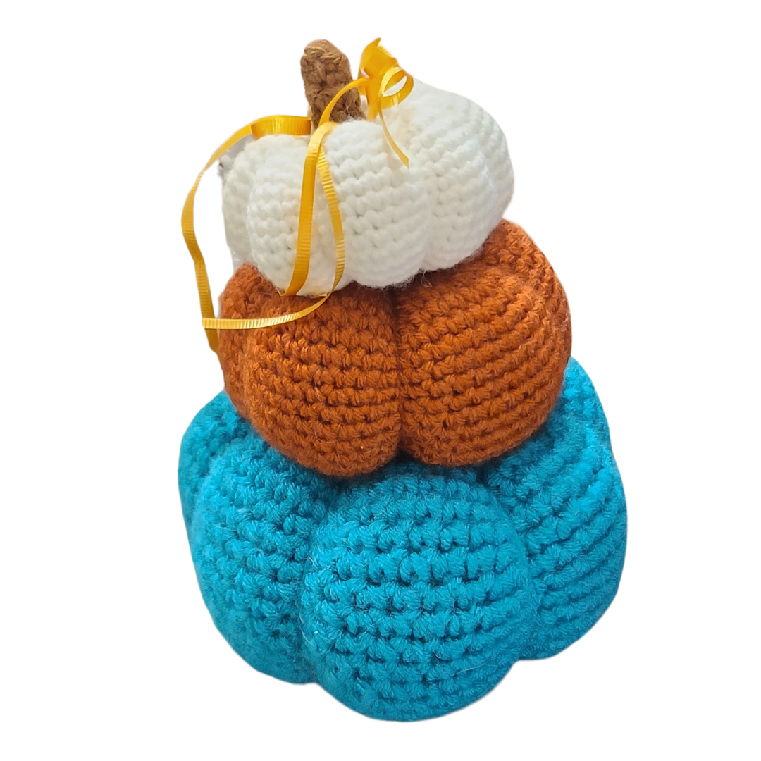 Crocheted Pumpkin Stack