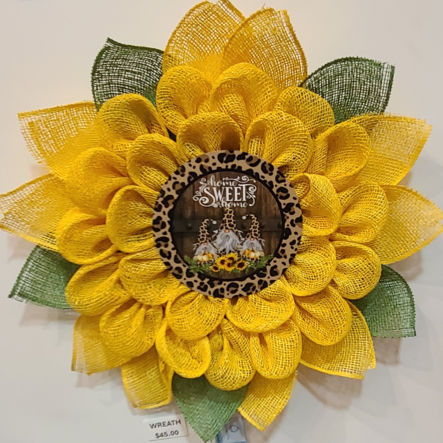 Gnome Sunflower Wreath