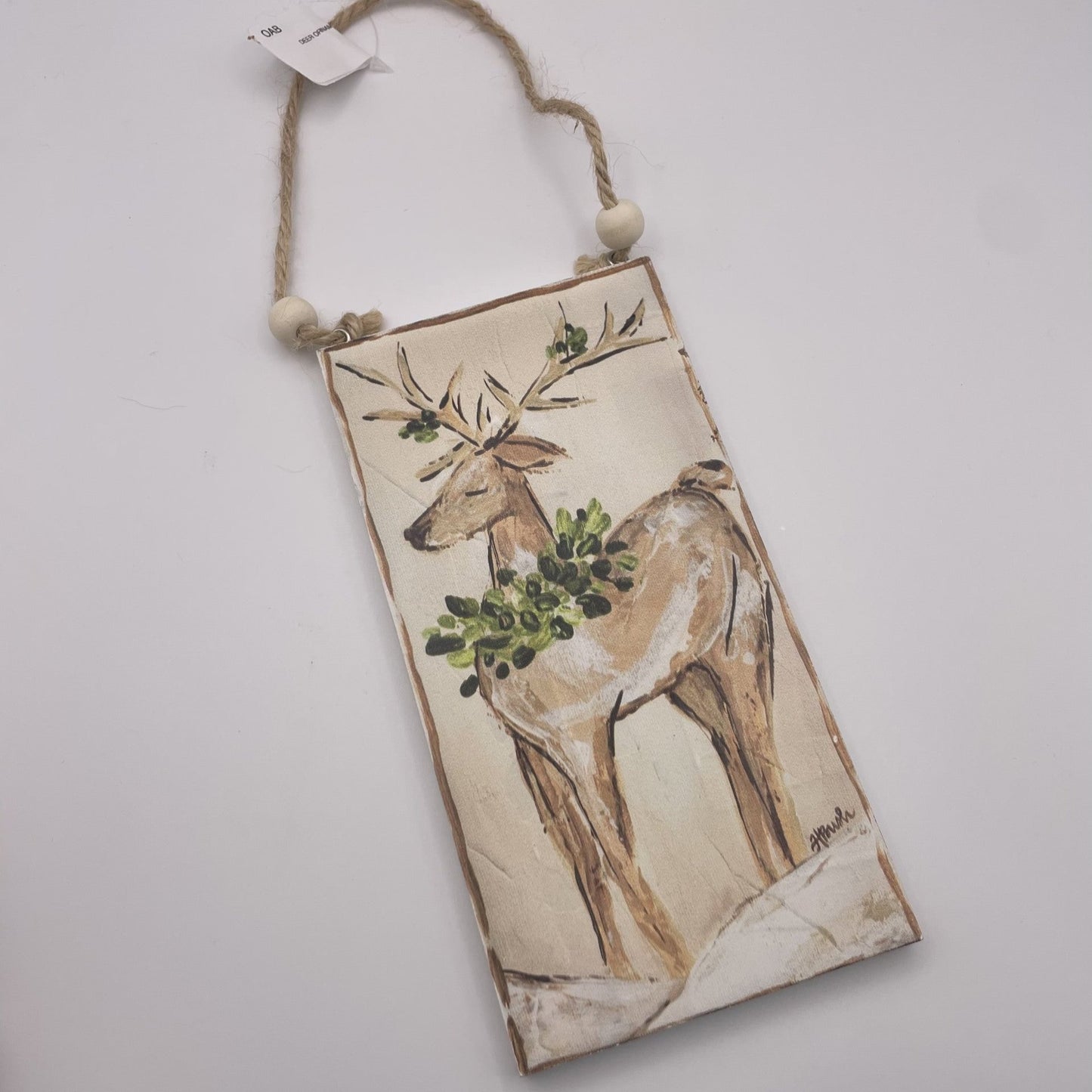 Wooden Deer Ornament 25% OFF