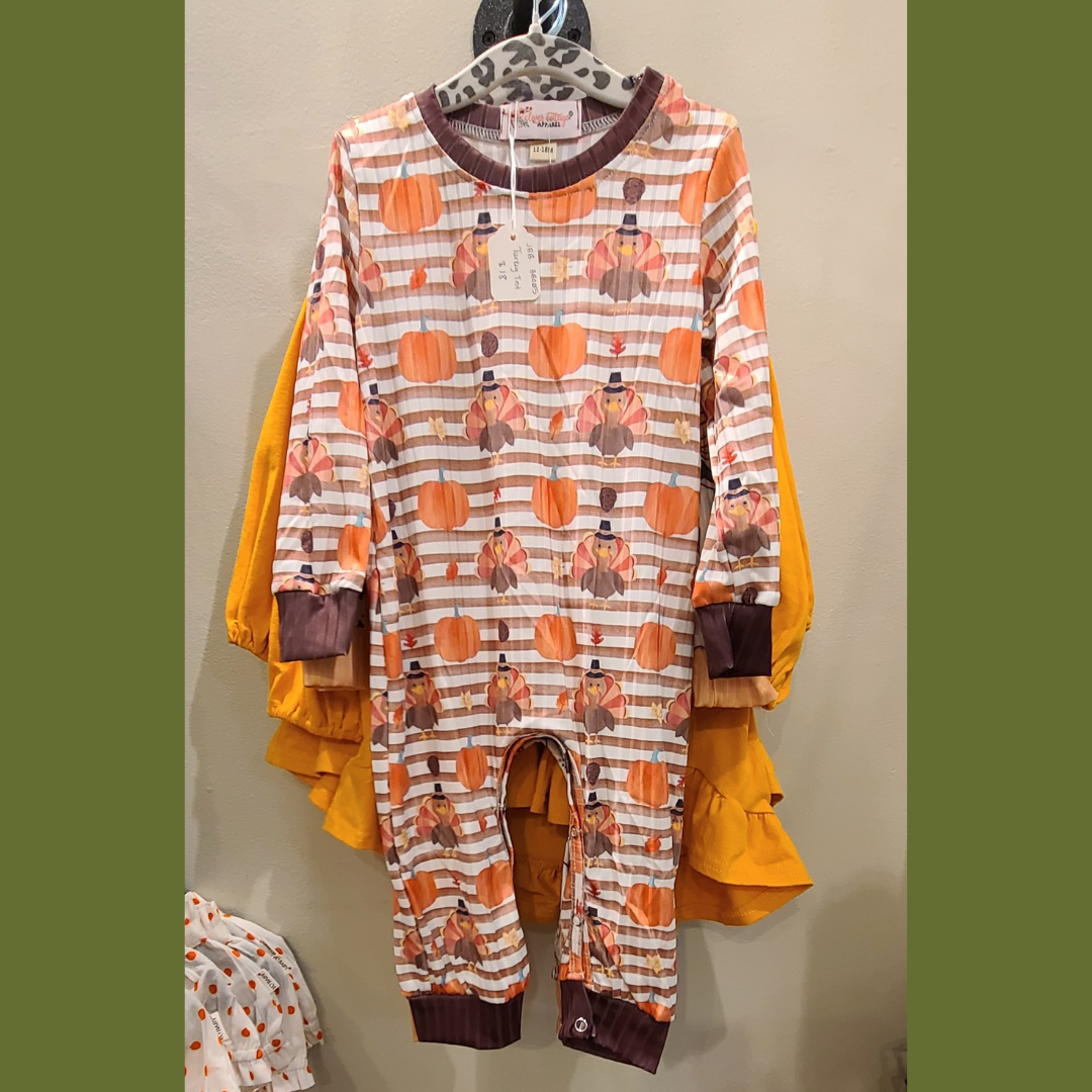 Turkey Trot Baby Romper