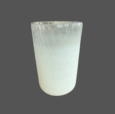 White Crackle Hurricane Luminary
