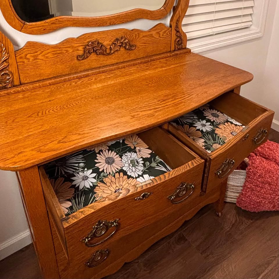 Antique White Oak Dresser