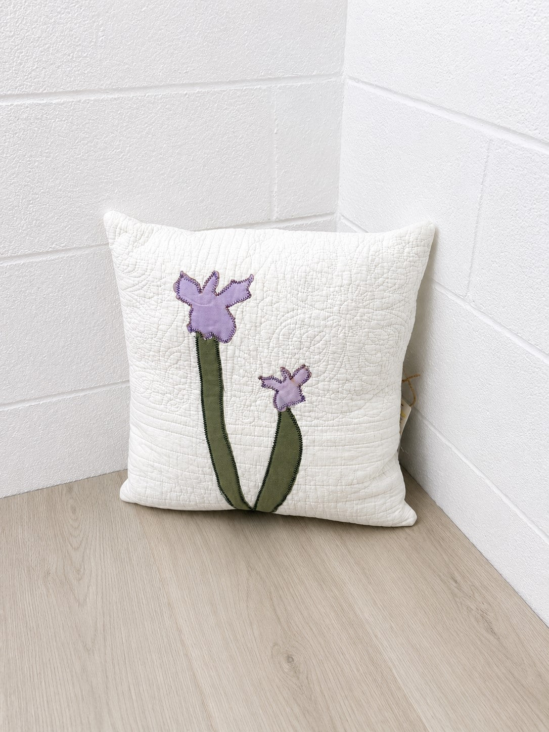 Quilted Floral Throw Pillows