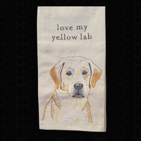 Embroidered Dog Hand Towel