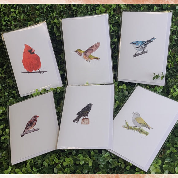 Lauren Kline Bird Art Prints Greeting and Note Cards