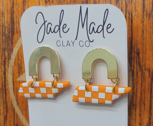 Checkered TN State Earrings