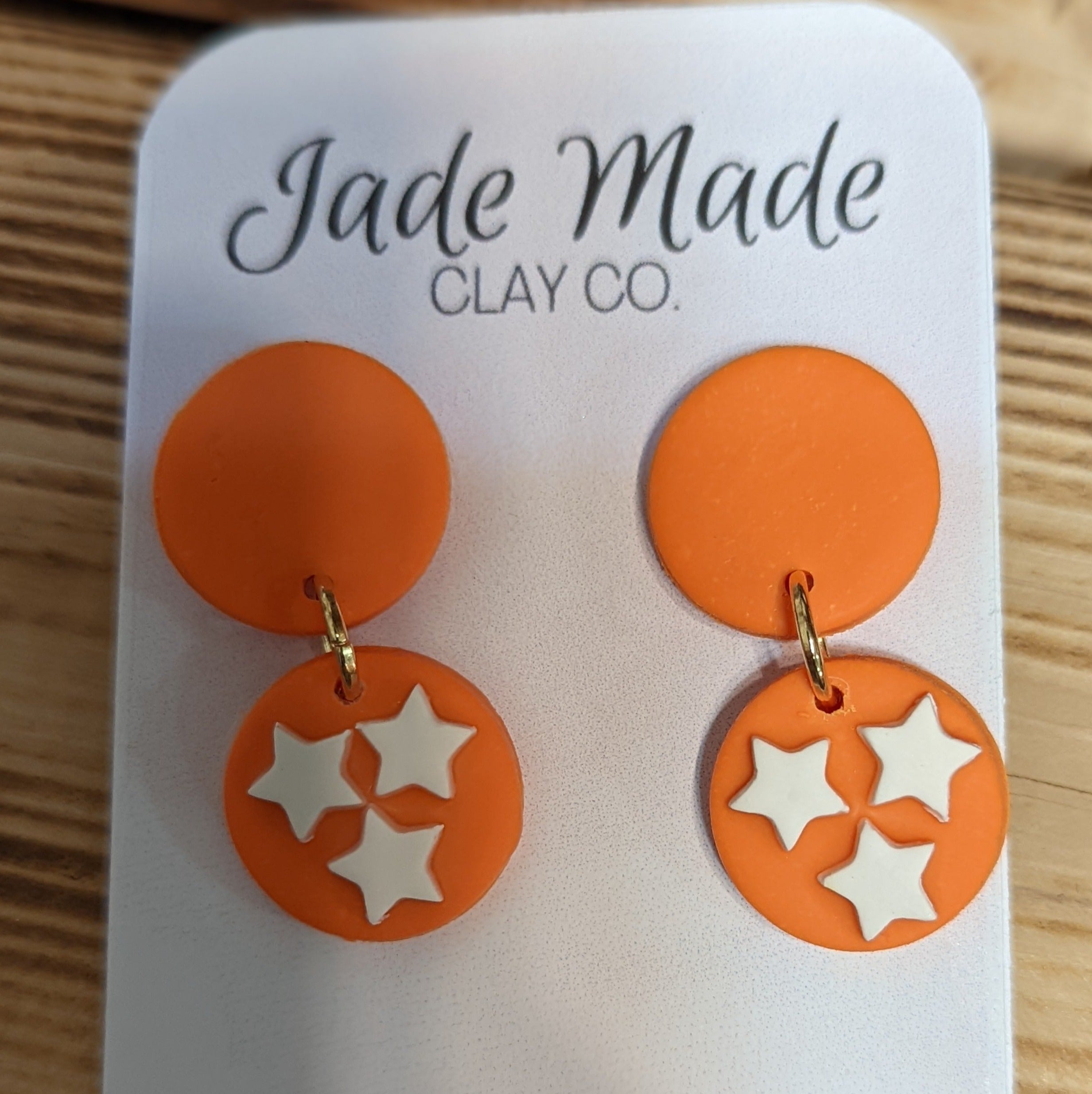 TN Tri Star Dangle Earrings