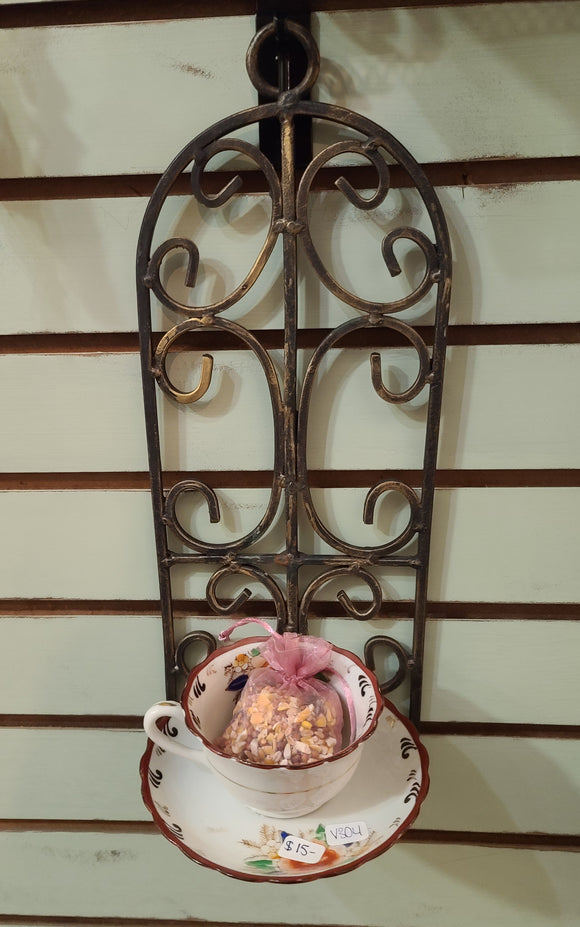 Upcycled Cup and Saucer Bird Feeder