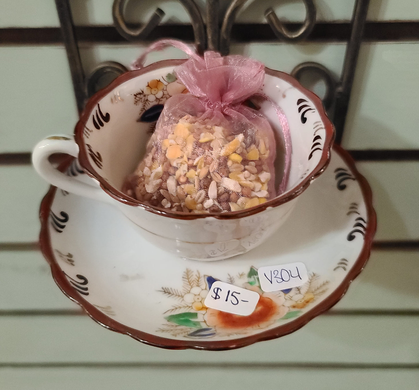 Upcycled Cup and Saucer Bird Feeder