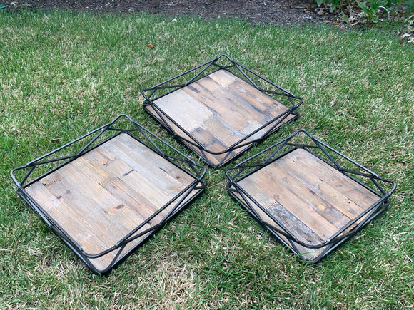 Wood and Metal Trays