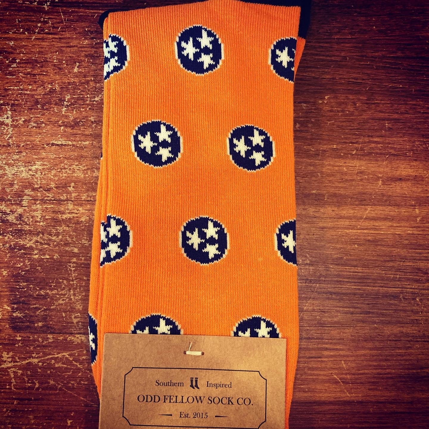 Orange Small Tri star Socks