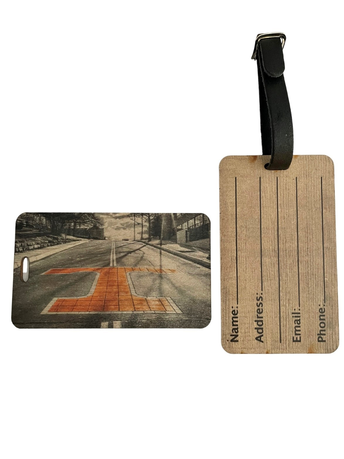 Power T Wood Luggage Tag