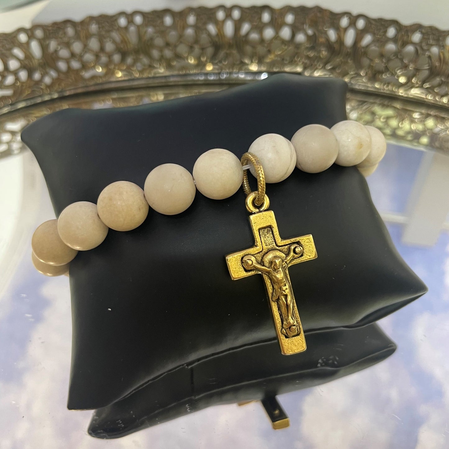 Cross Beaded Bracelet