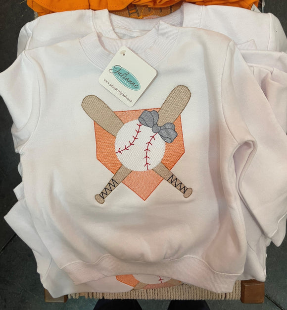 Little Girl's Baseball Sweatshirt